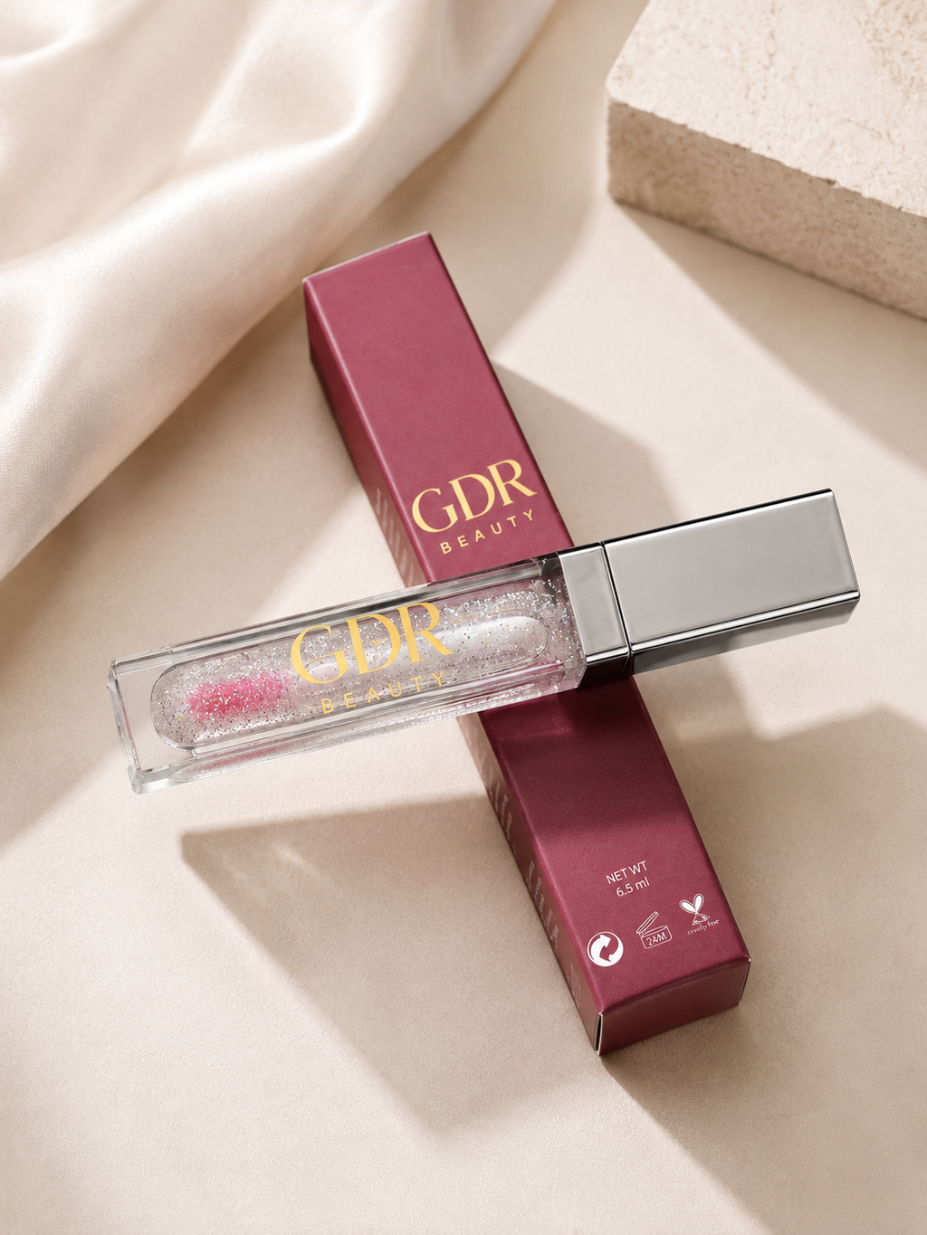 GDR Lip Gloss with Built-in Light and Mirror
